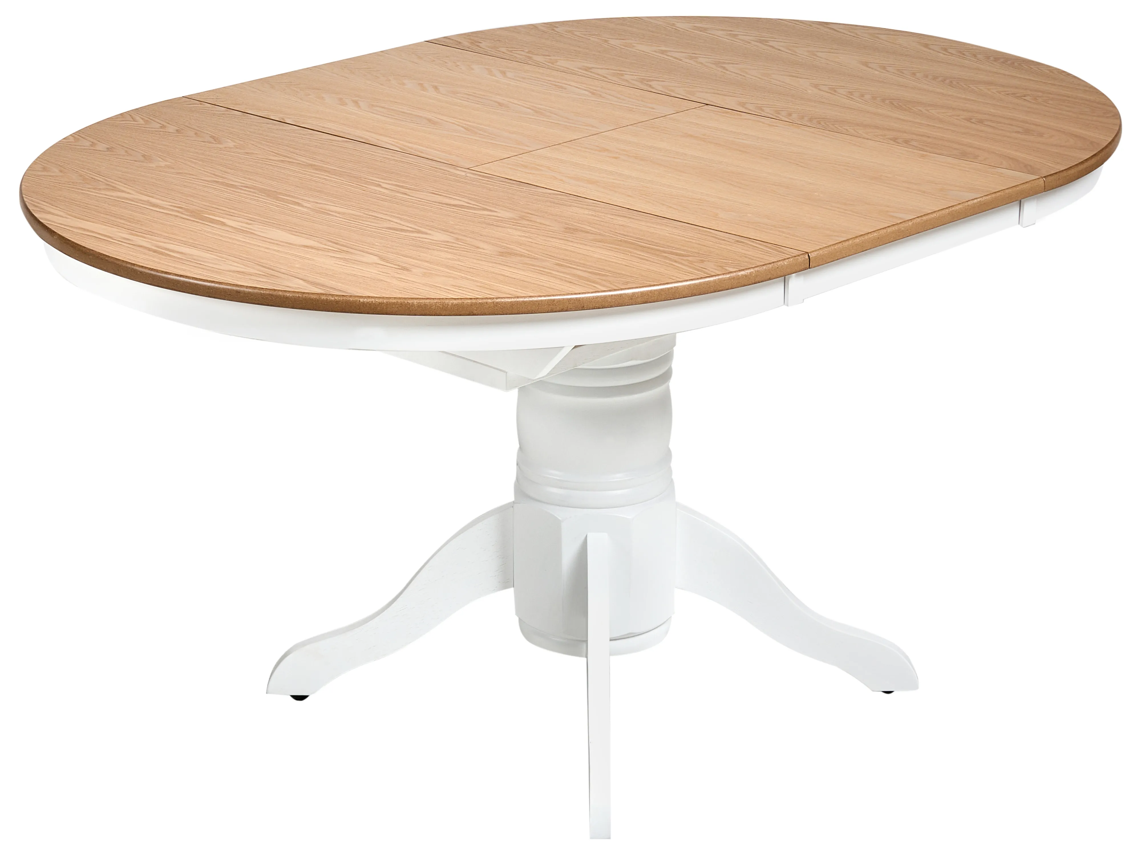 Eettafel uitschuifbaar AKRON Licht essenhout 106 cm Hout 106/150 cm