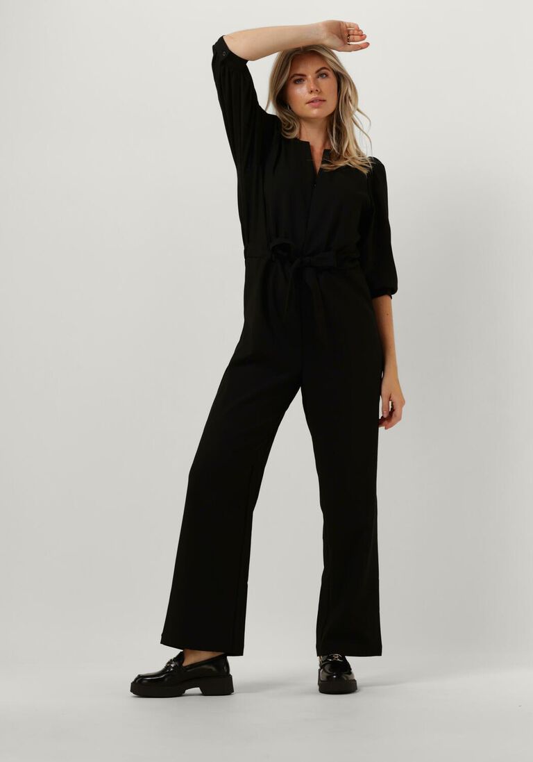 MINUS zwarte minus jumpsuit laia v-neck 3/4 sleeve jumpsuit