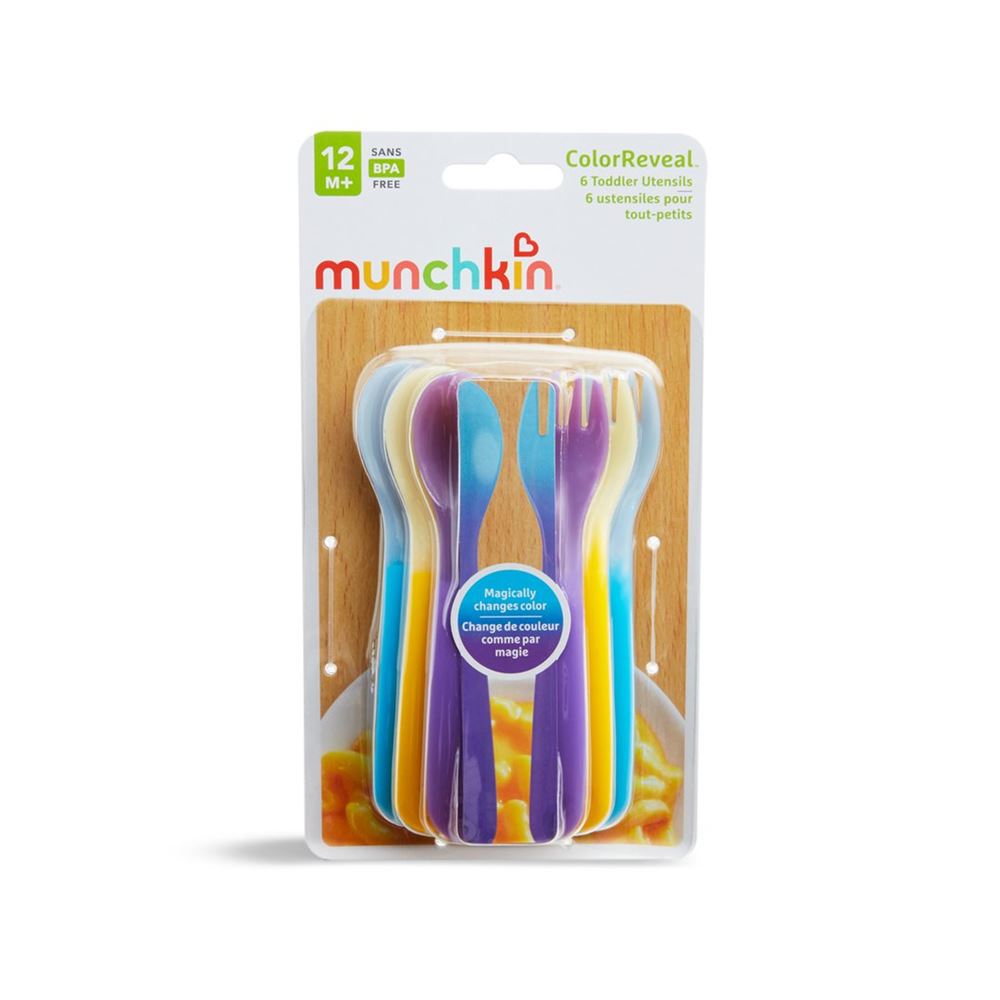 MUNCHKIN Löffel & Gabel ColourReveal 12M  6 Stk
