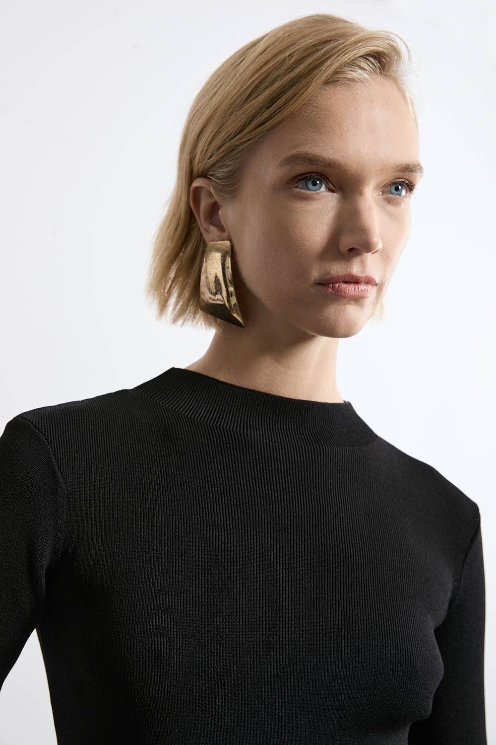 KarenMillen Robe Longue Petite en Maille Viscose avec Jupe Transparente