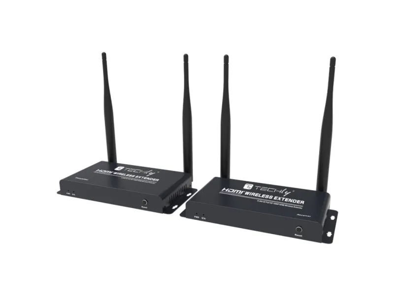 Techly 365610 Trådløs HDMI-forlænger Full HD 1080p 60Hz, 5.8GHz, op til 200m