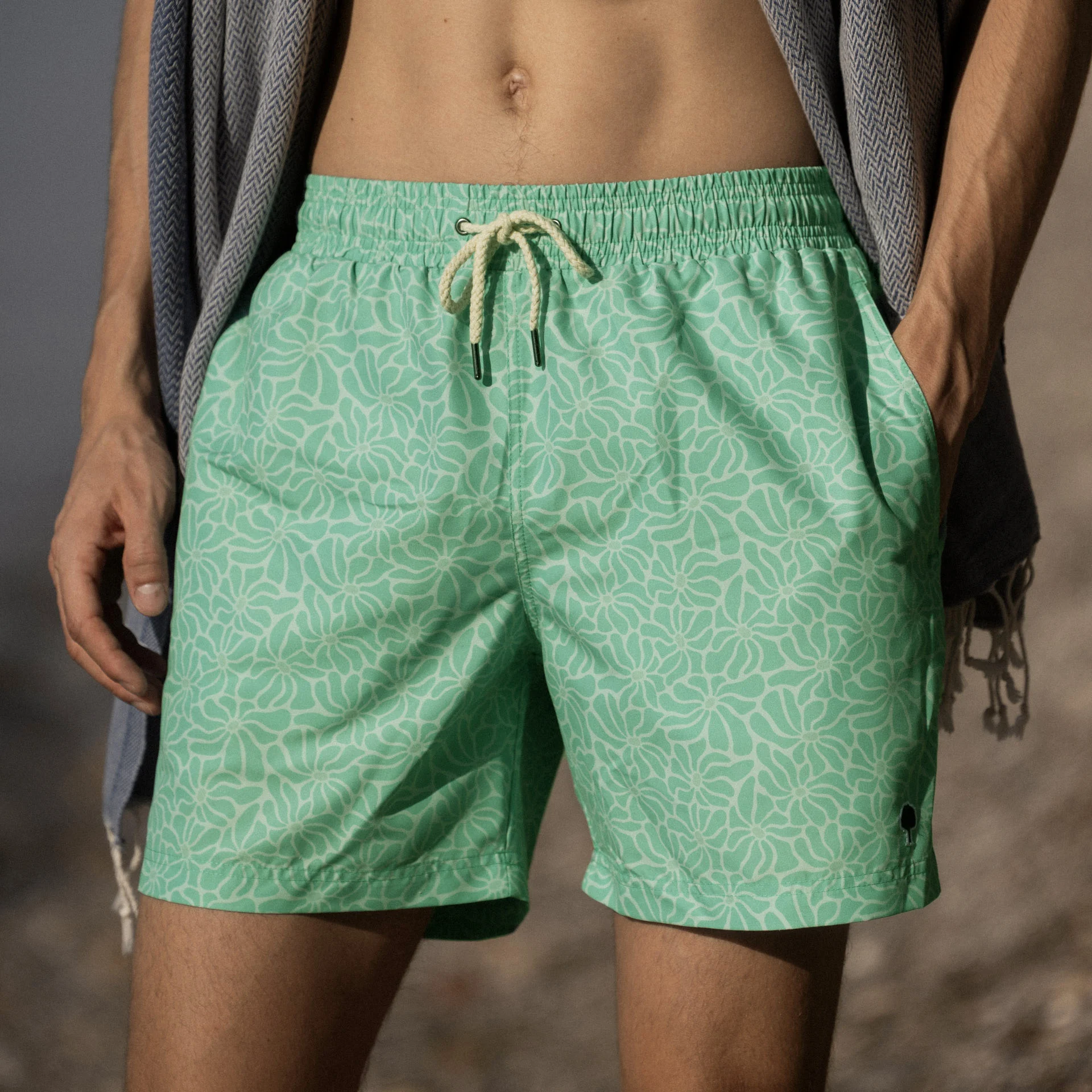 Maillot de bain vert menthe polyester recyclé - modèle mimizan