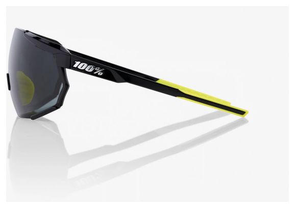 Lunettes 100% Racetrap 3.0 - Noir brillant - Verres Fumés
