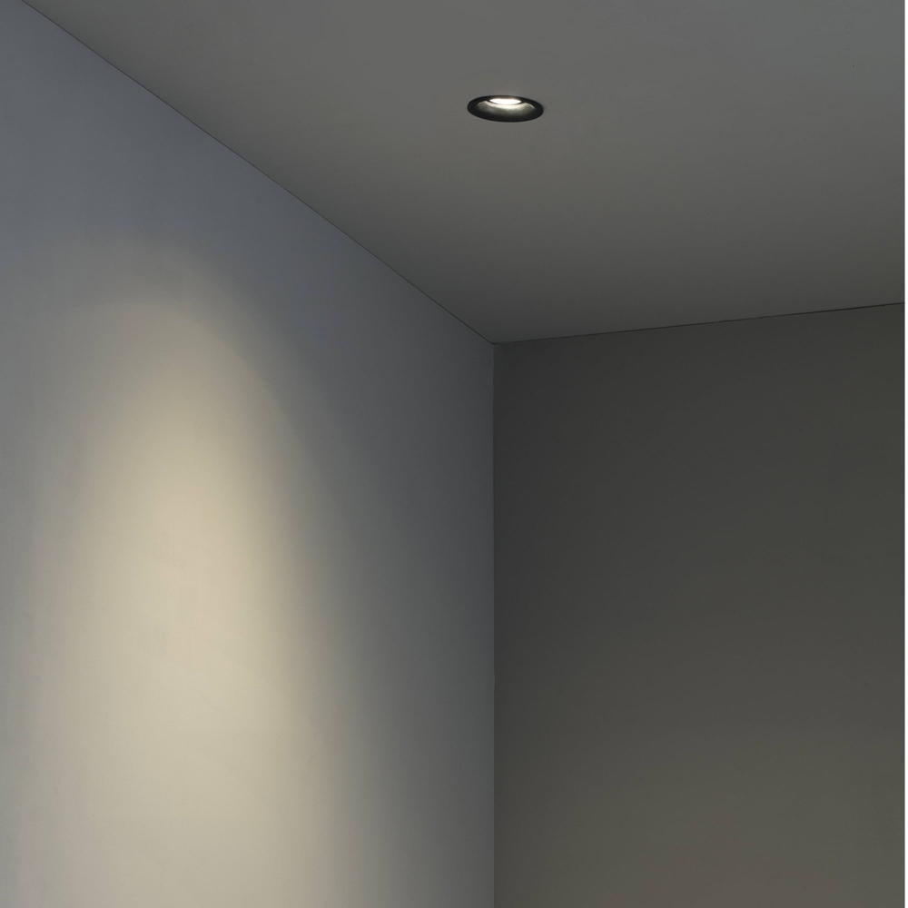 Inbouw neonspot in matzwart, GU10, rond
