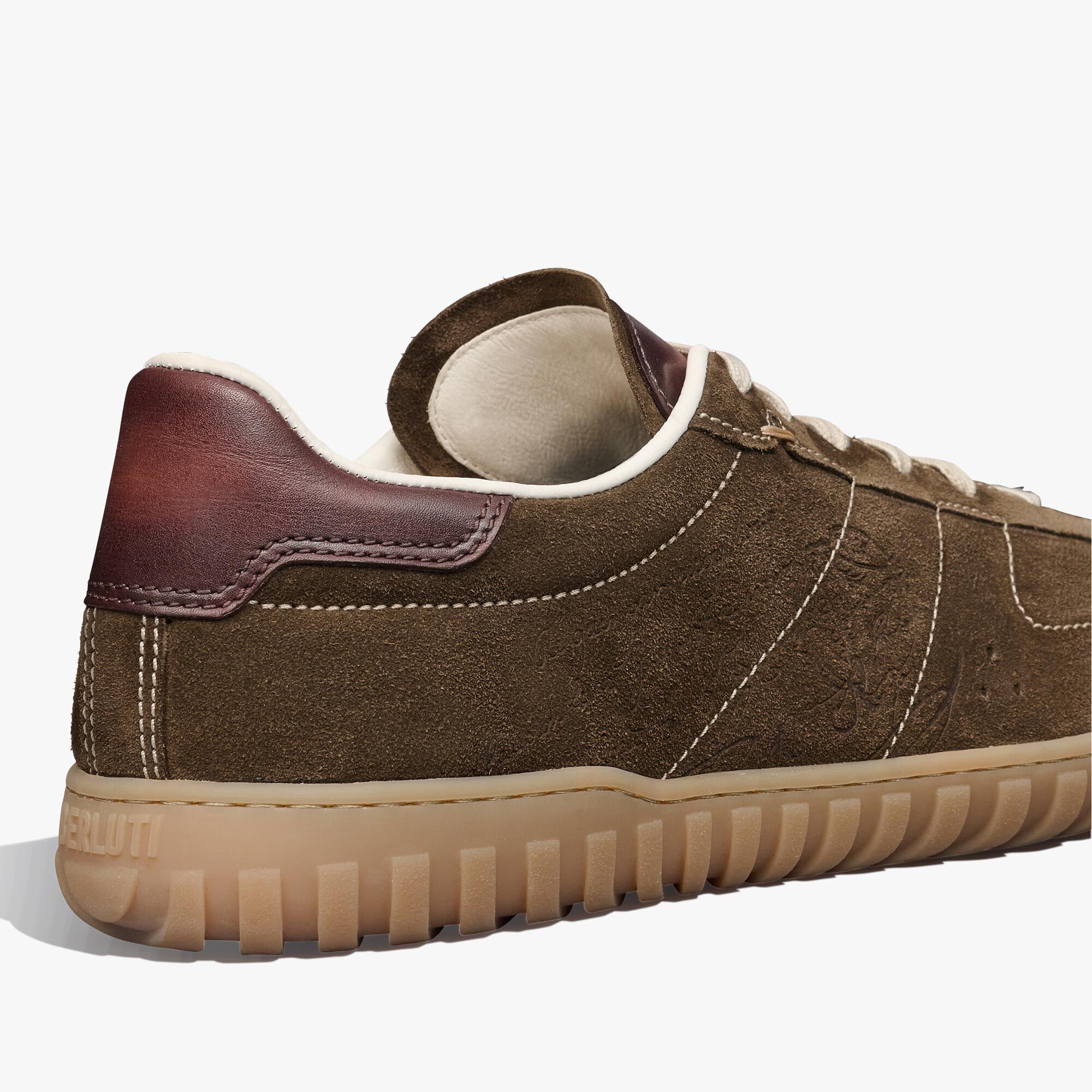 Sneaker Trainer En Suede Scritto