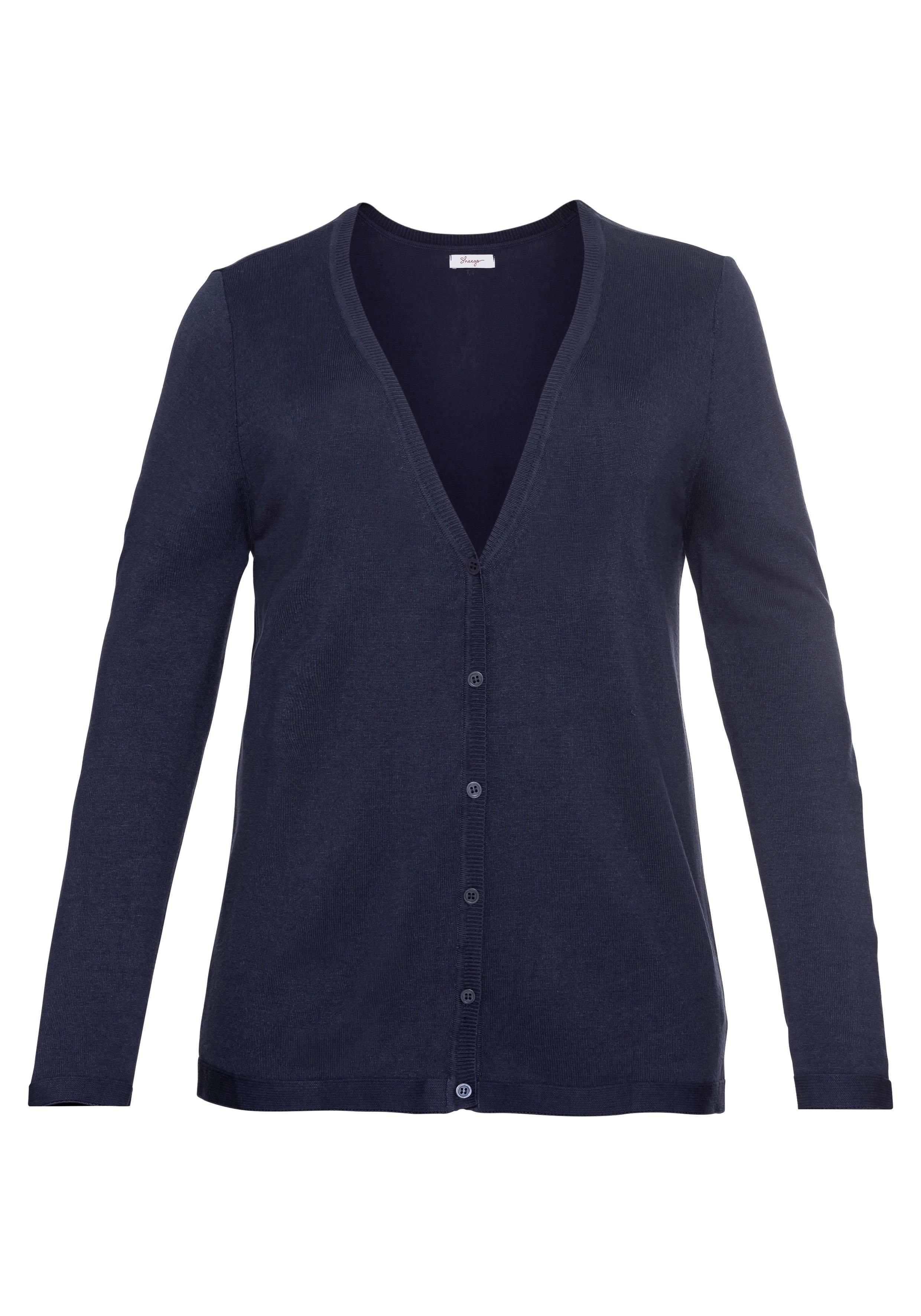 Strickjacke aus Viskose, mit tiefem V-Ausschnitt