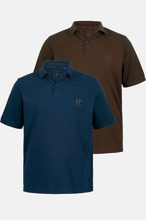 JP 1880 Poloshirts, Basic, 2er-Pack, Piqué, gekämmte Baumwolle