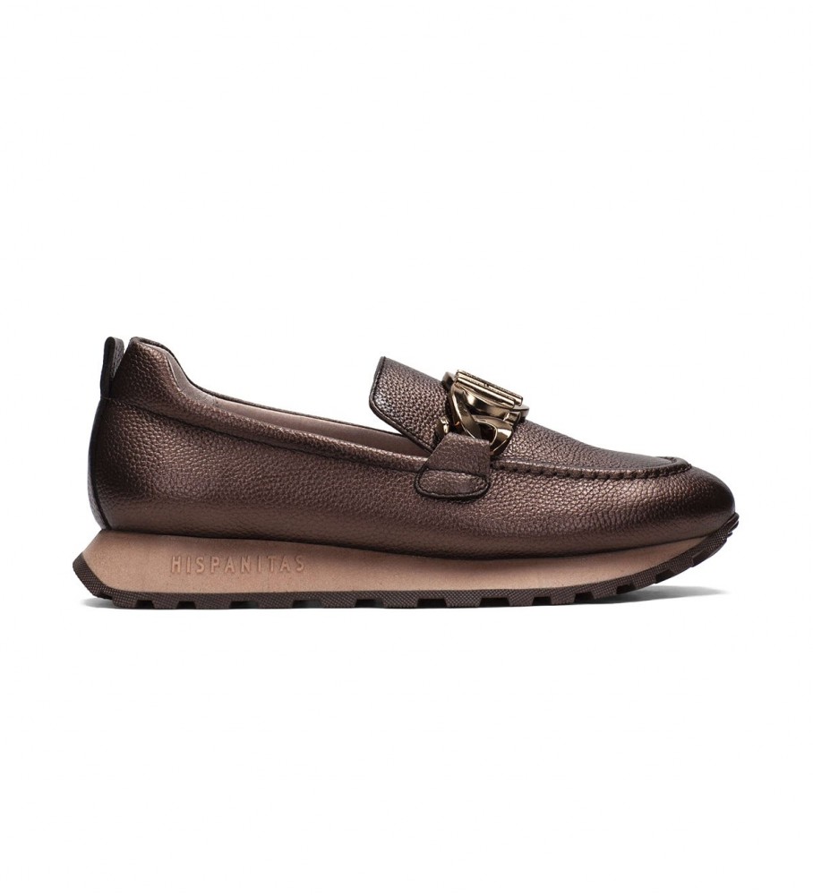 Mocassins de couro Hispanitas Loira-bronze