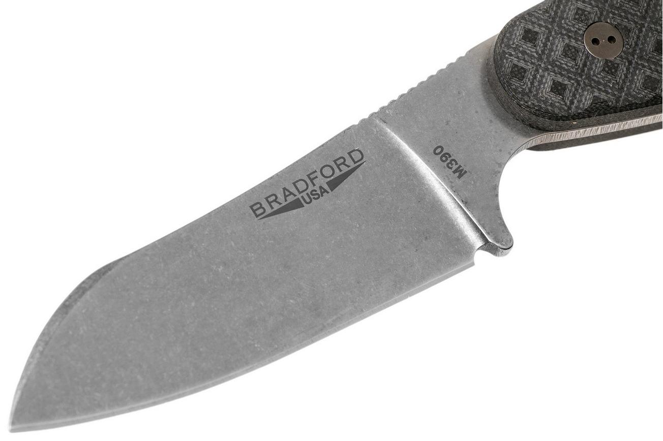 Bradford Guardian 3.5 Sheepsfoot 35SF-001-M390 Stonewash Black G10