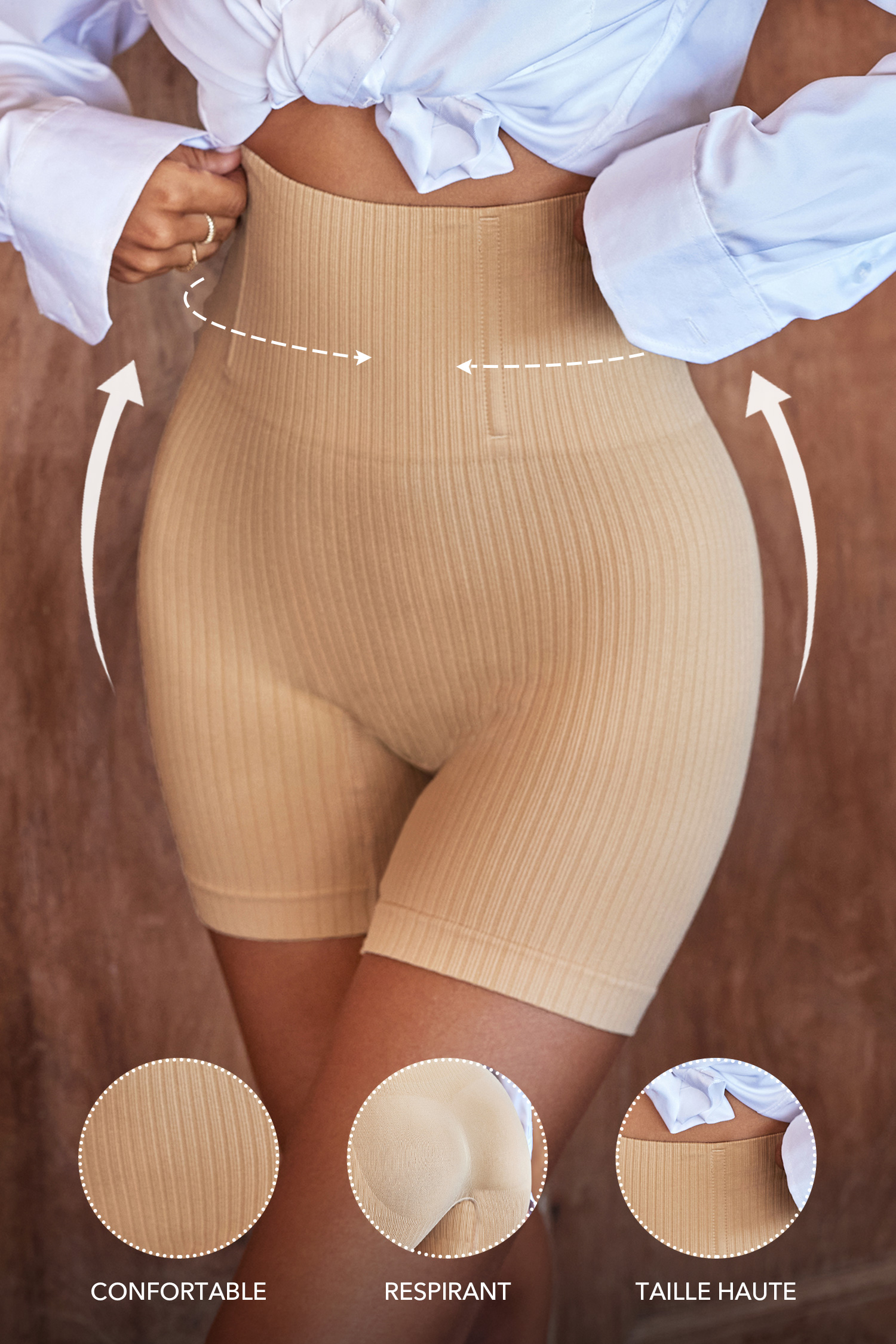 Culotte de lifting taille haute ventre plat