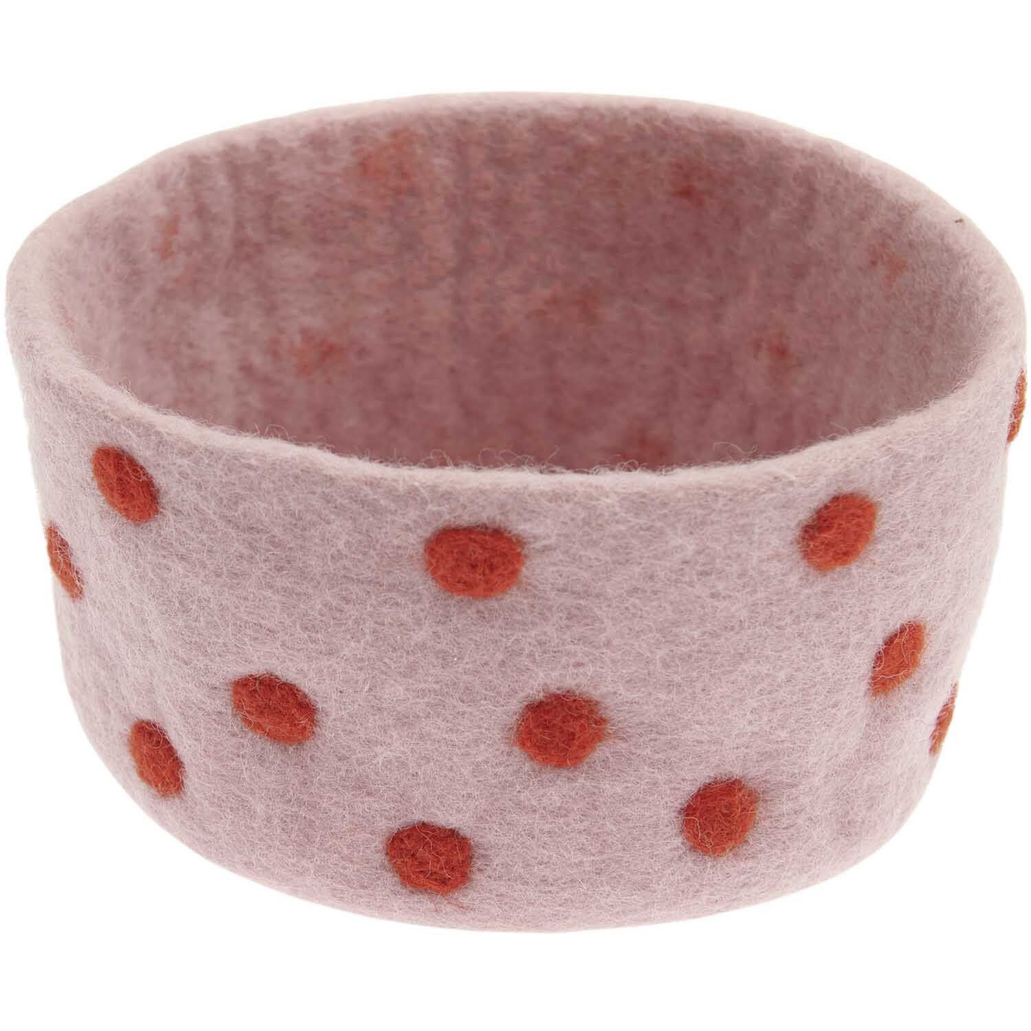 Filz-Körbchen PUNKTE in rosa