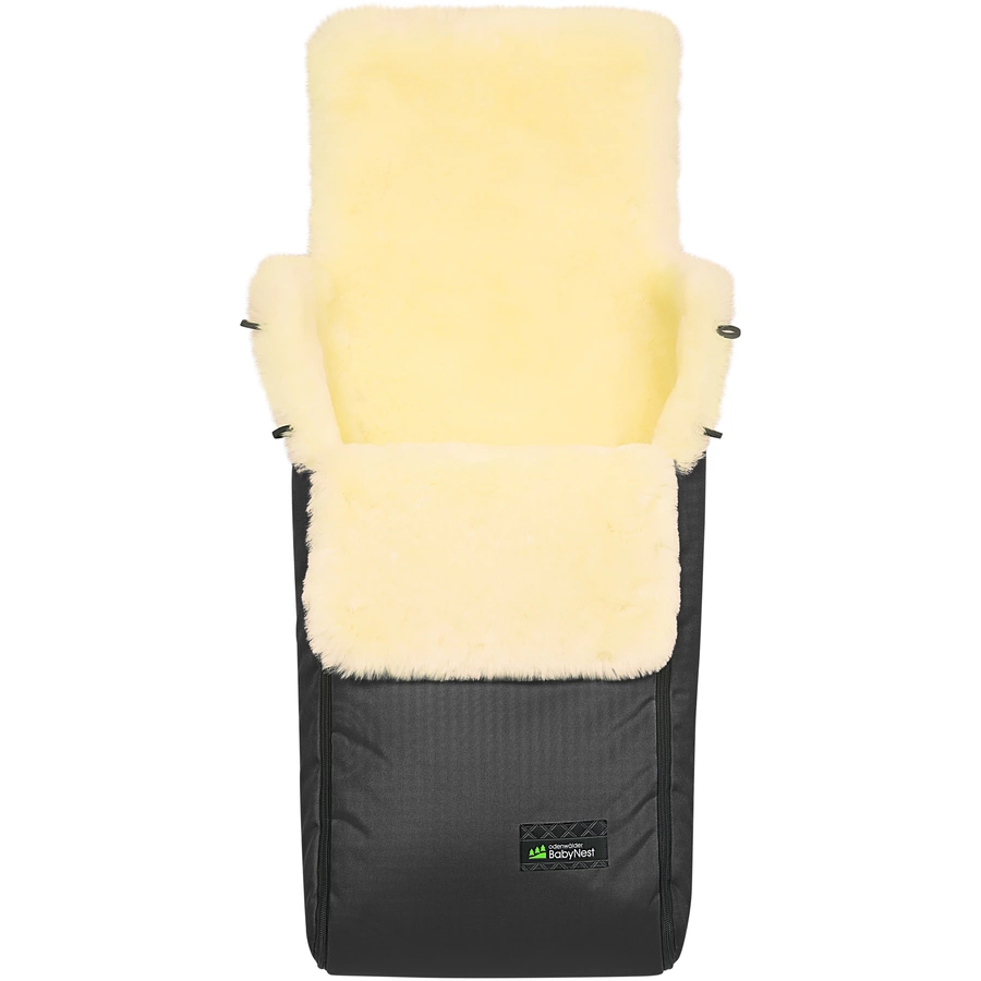 odenwälder Lammfell-Fußsack Paul schwarz
