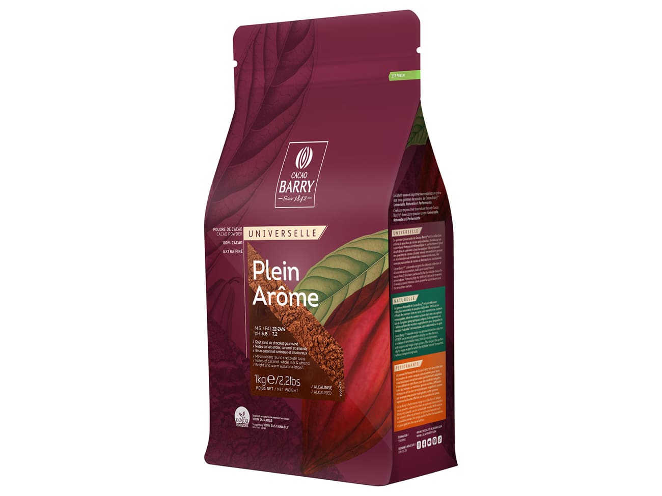 Poudre de cacao - Plein Arôme - 1 kg - Cacao Barry