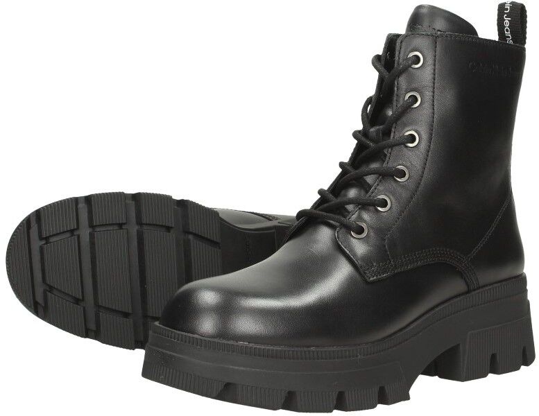 Calvin Klein Chunky Combat Laceup Boot zwart