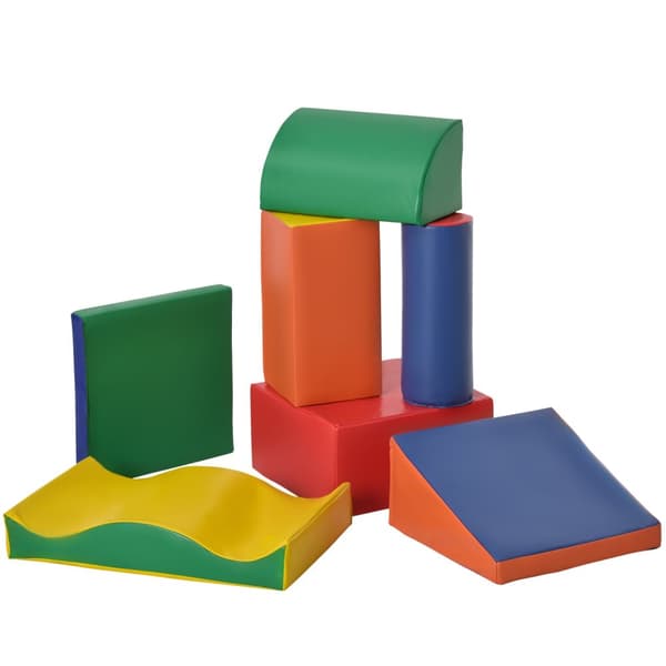 7 Stk. Myke Byggeklosser, Byggeklosser, Skumbyggeklosser For Løping Og Klatring, Gigantiske Byggeklosser, Myke Byggeklosser, Kunstskinn, Fargerikt