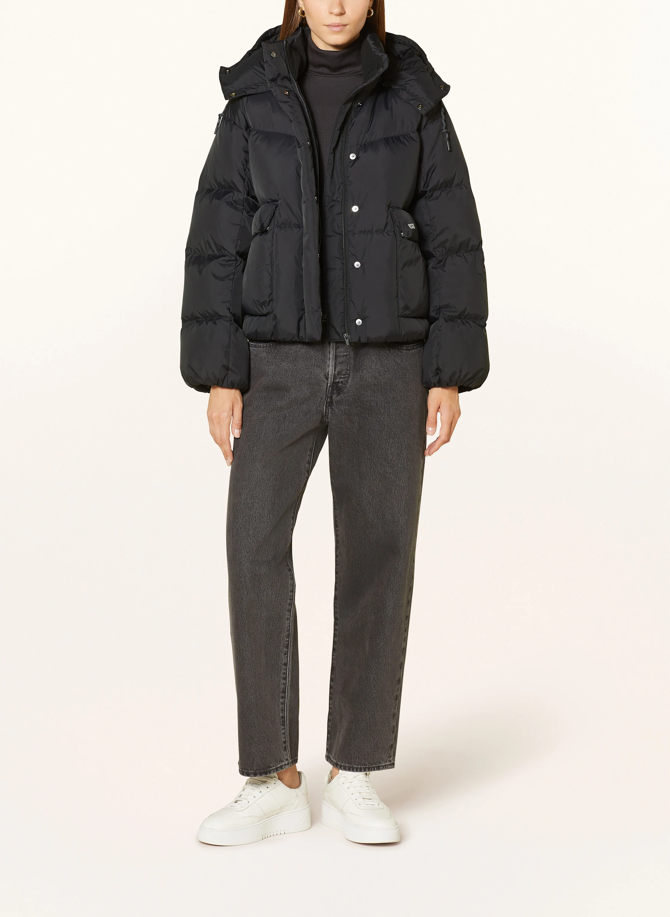 Levi's® Daunenjacke WESTERN BUBBLE SHORTY mit abnehmbarer Kapuze