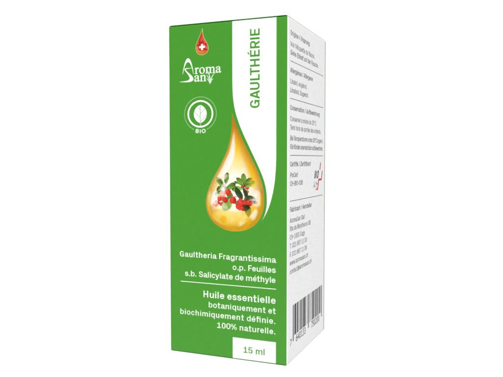 Aromasan Wintergrün<br>15 ml, Ätherisches Öl, in Schachtel Bio