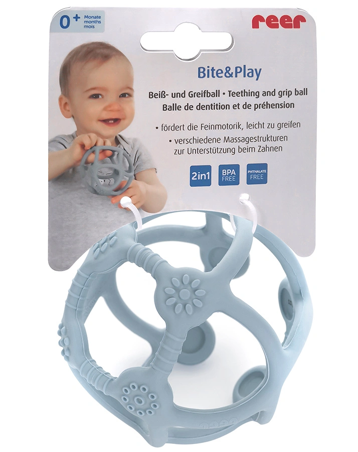 Greifling BITE & PLAY BALL in blau