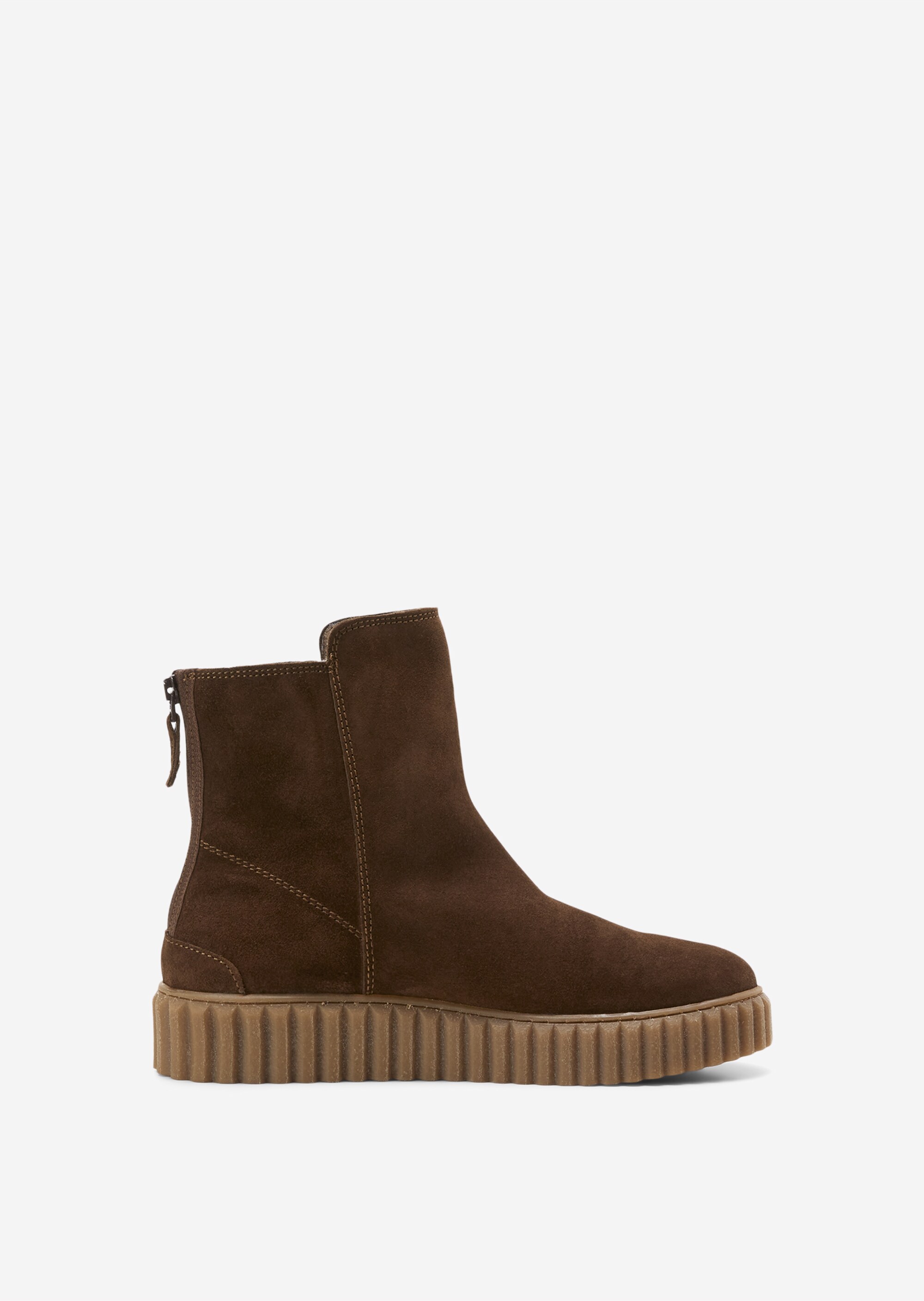 Zipper-Stiefel mit flauschigem Warmfutter