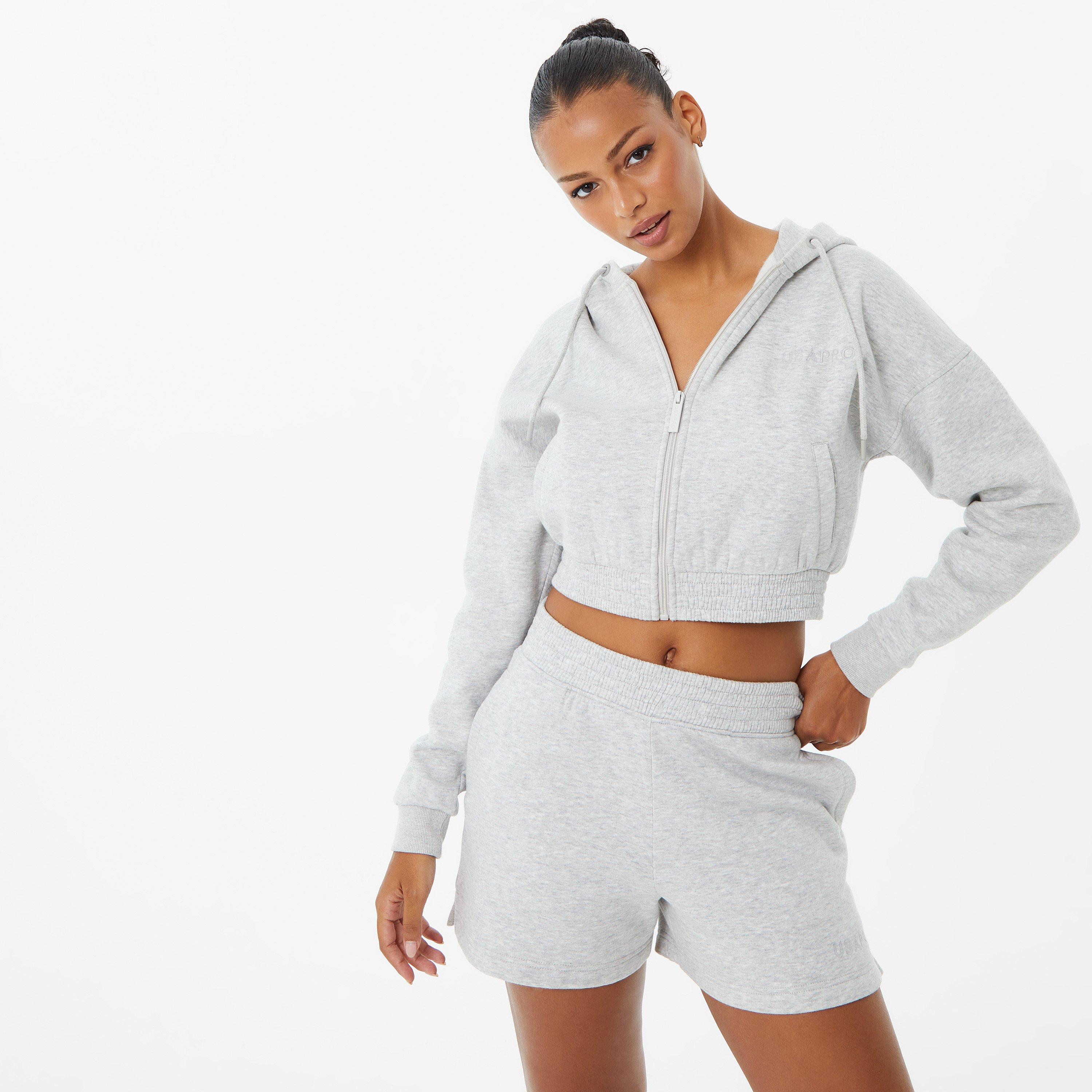 USA Pro x Sophie Habboo Fleece Cropped Zip Hoodie