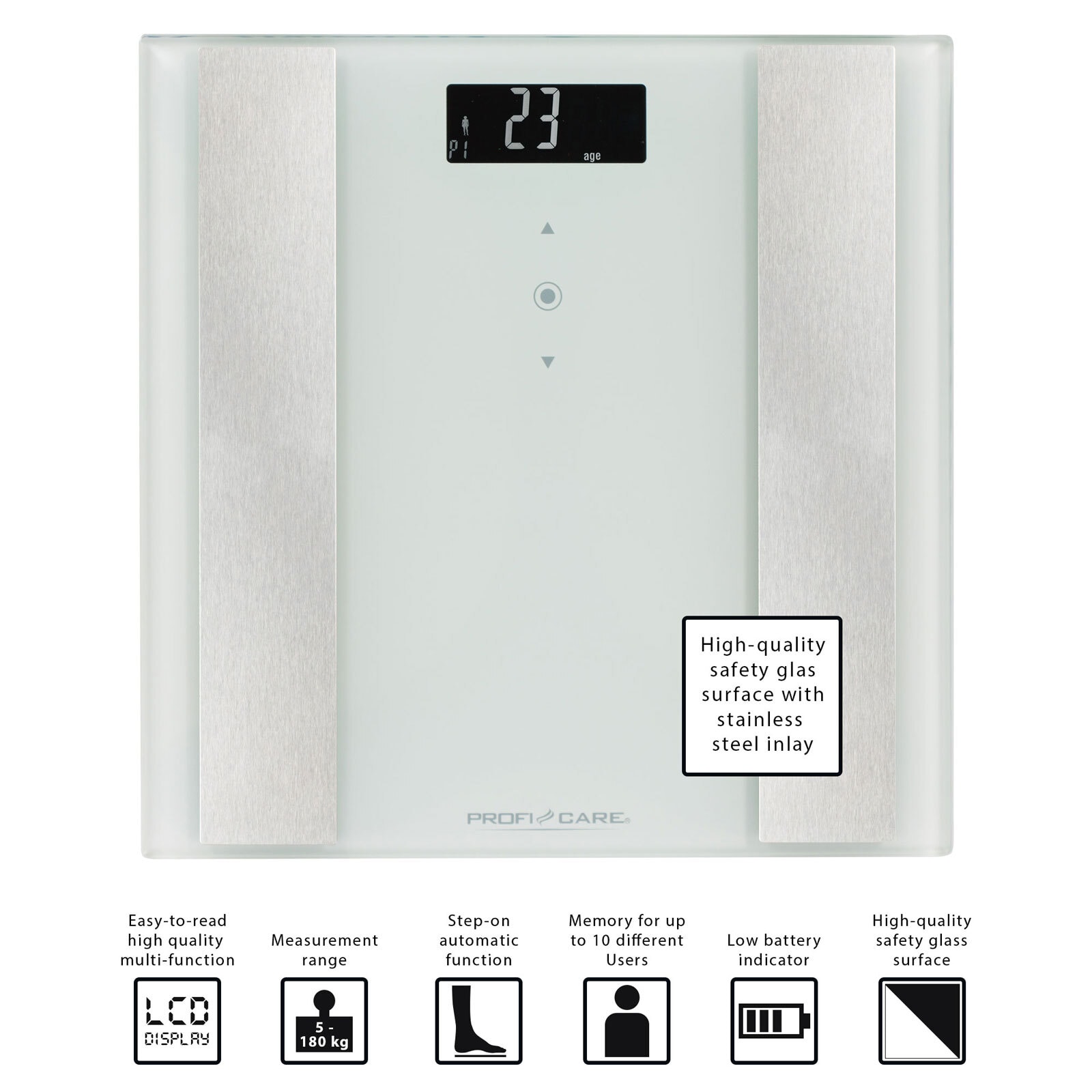 ProfiCare Multifunktions-Personenwaage PC-PW 3007 FA