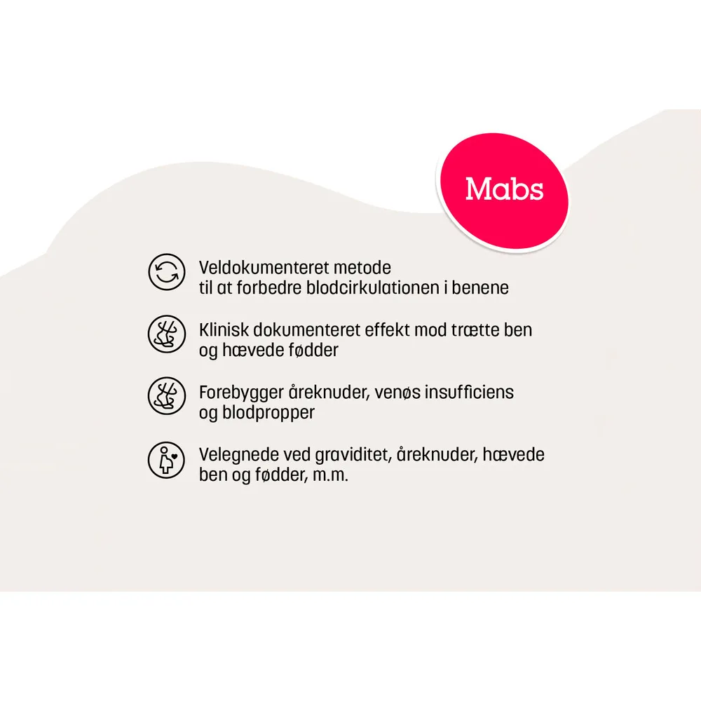 Mabs Nylon Knee Design Black - Flere størrelser