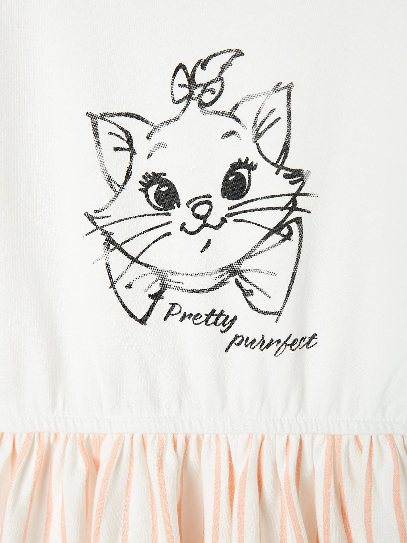 Vestido/blusa de moletom DS® Marie do filme Os Aristogatos para meninas, rosa claro
