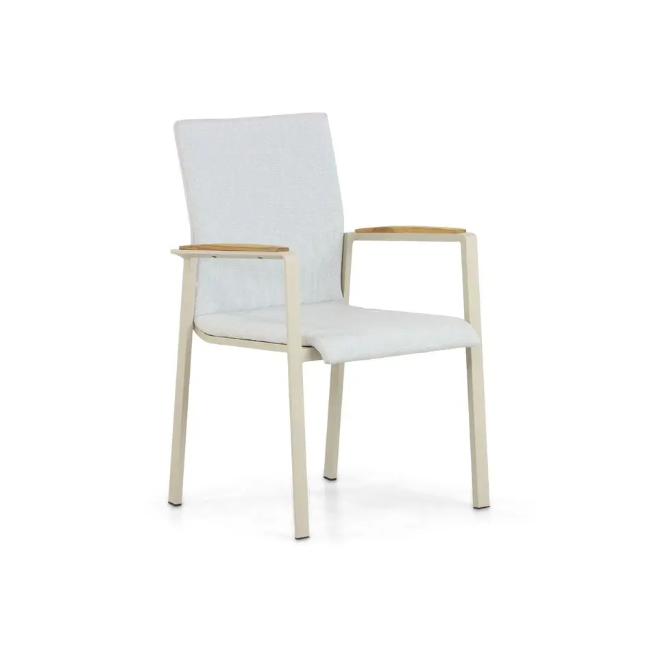 Tuinset 4 personen 120 cm Aluminium/textileen Taupe Lifestyle Garden Furniture