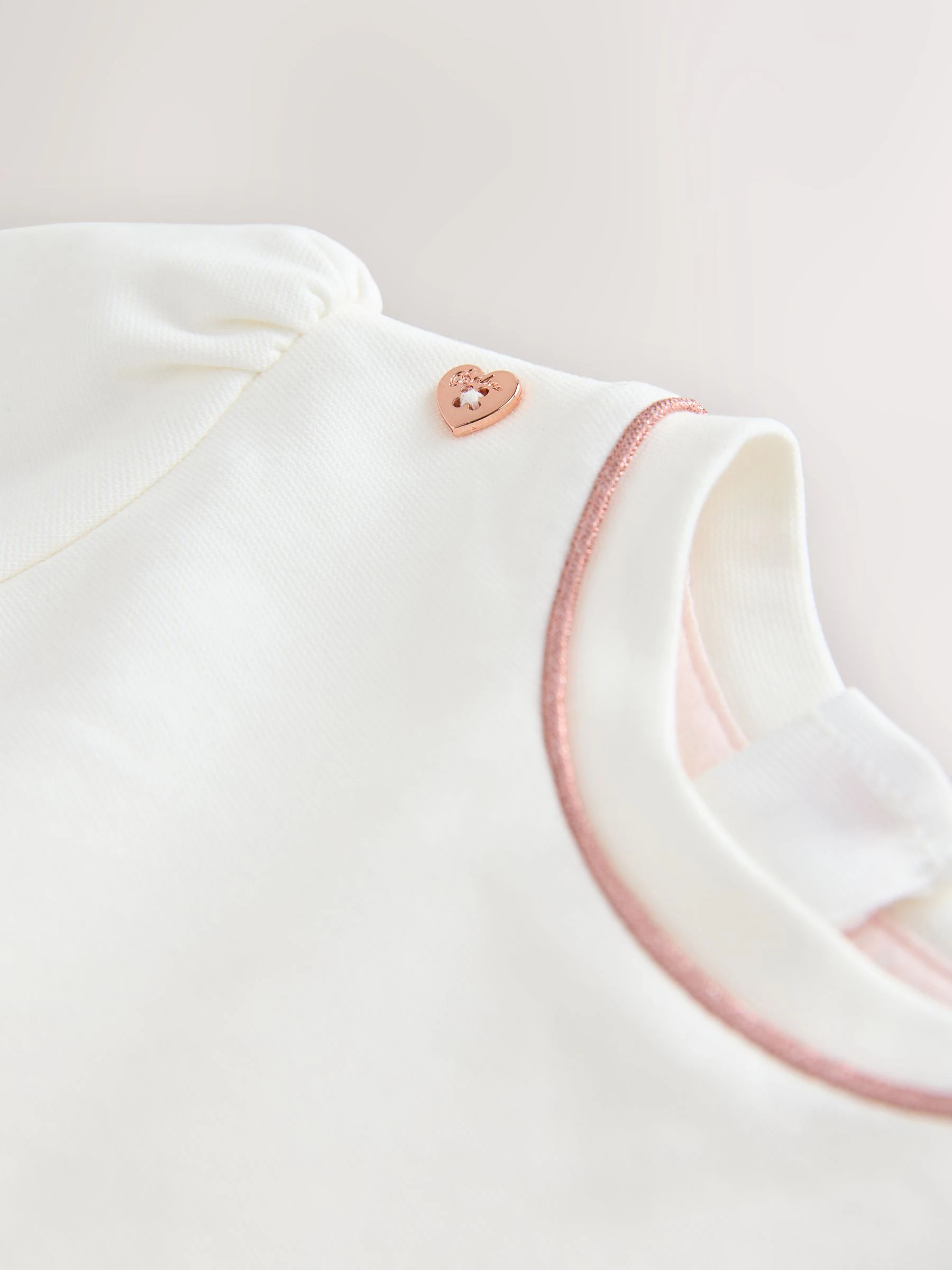 Wit - Baker by Ted Baker Ponte-jurk met gegolfde rand