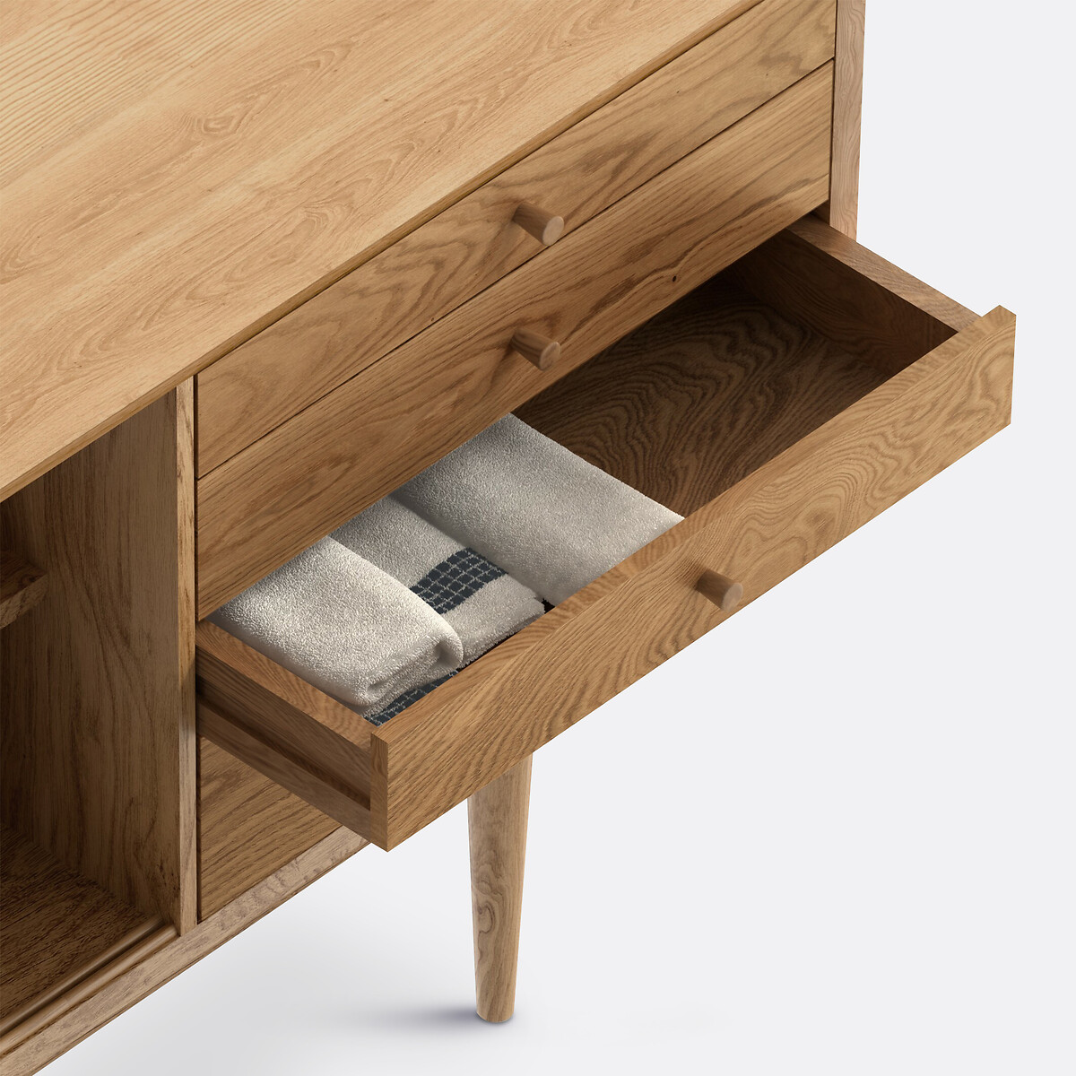 LA REDOUTE INTERIEURS<br>Móvel buffet vintage, 2 portas, 4 gavetas, Quilda