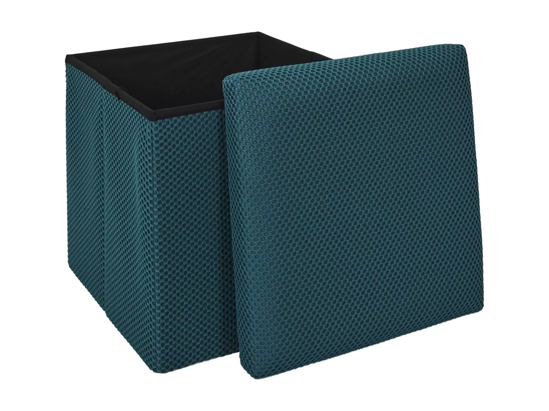 Coffre Pouf Pliable Atome Bleu