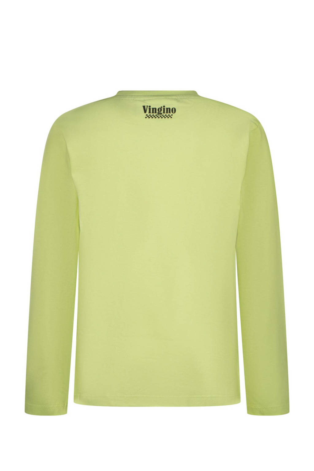 Vingino longsleeve Jacing met logo limegroen