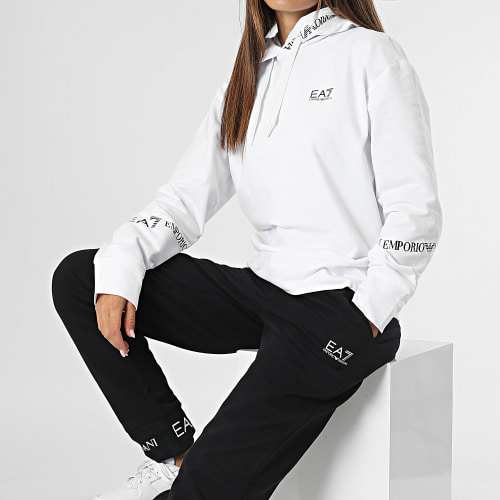 Ensemble De Survetement Femme 8NTV52 Blanc Noir