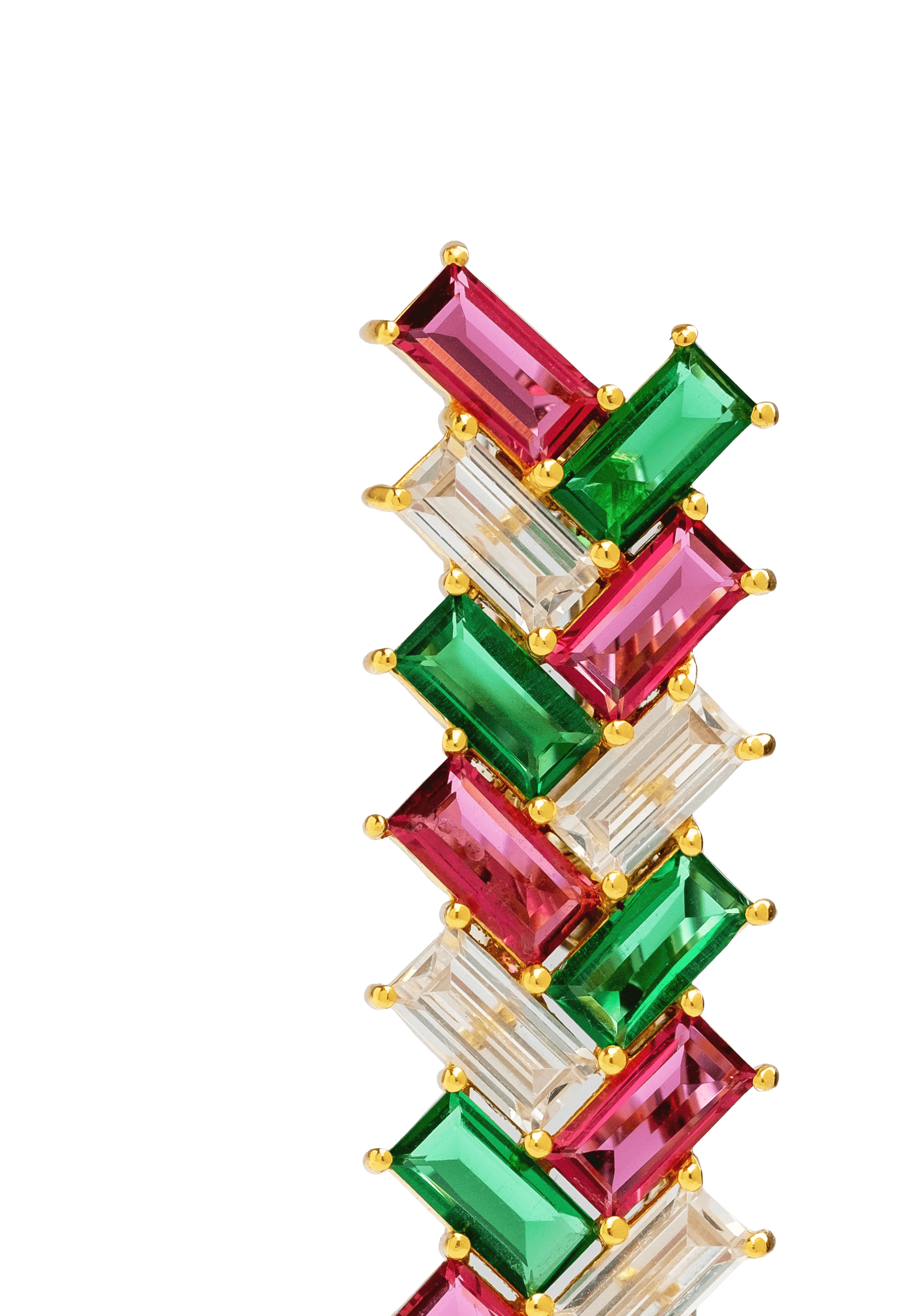 METRÓPOLIS - Boucles d'oreilles en forme d'épi | Vert
