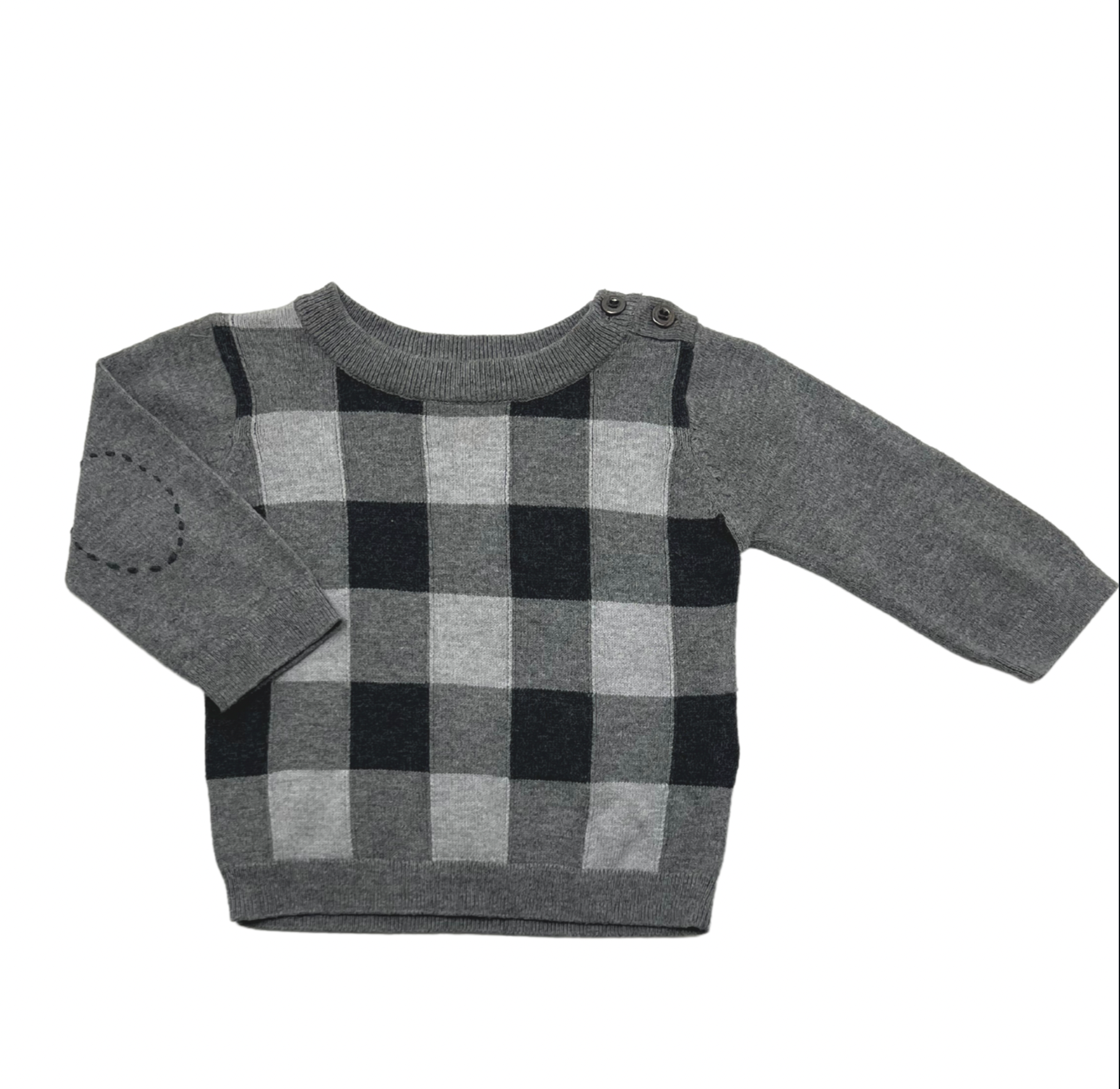 Pull bébé gris - 6 mois | Gris