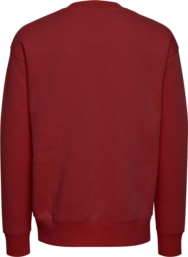 !Solid SDLENZ CREW SW Sweatshirt Scarlet sage