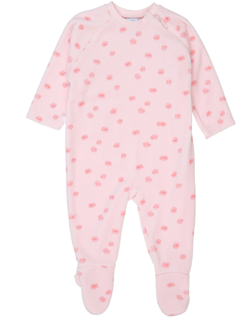 Nicki-Strampler BLÜMCHEN in rosa