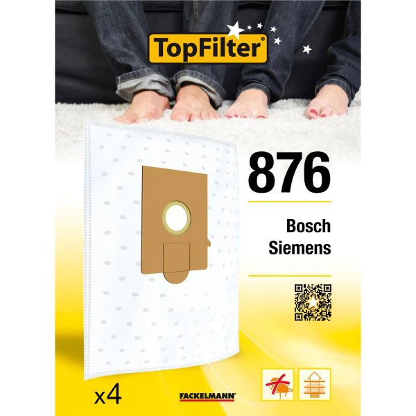 Lot de 4 sacs aspirateur Bosch Siemens Premium TopFilter