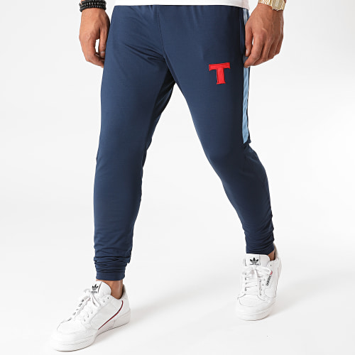 Pantalon Jogging A Bandes Toho Bleu Marine
