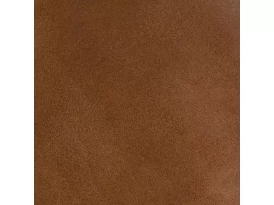 Pouf rond en Cuir Marron D 40 x H 45 cm