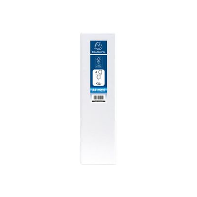Exacompta Kreacover - Classeur à anneaux personnalisable - Dos 60 mm - A4 Maxi - blanc - 2 pochettes extérieures