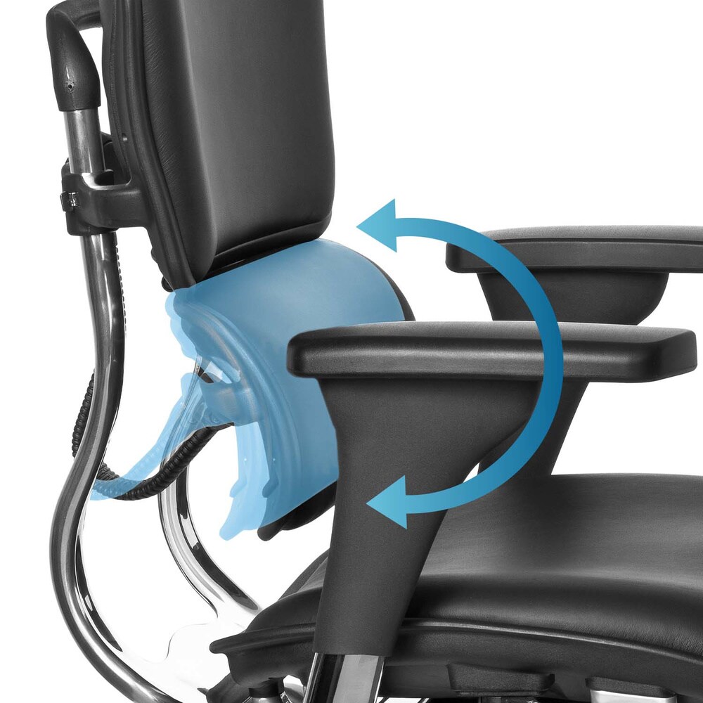 Luxus Chefsessel ERGOHUMAN BASE Leder mit Armlehnen (höhenverstellbar) hjh OFFICE