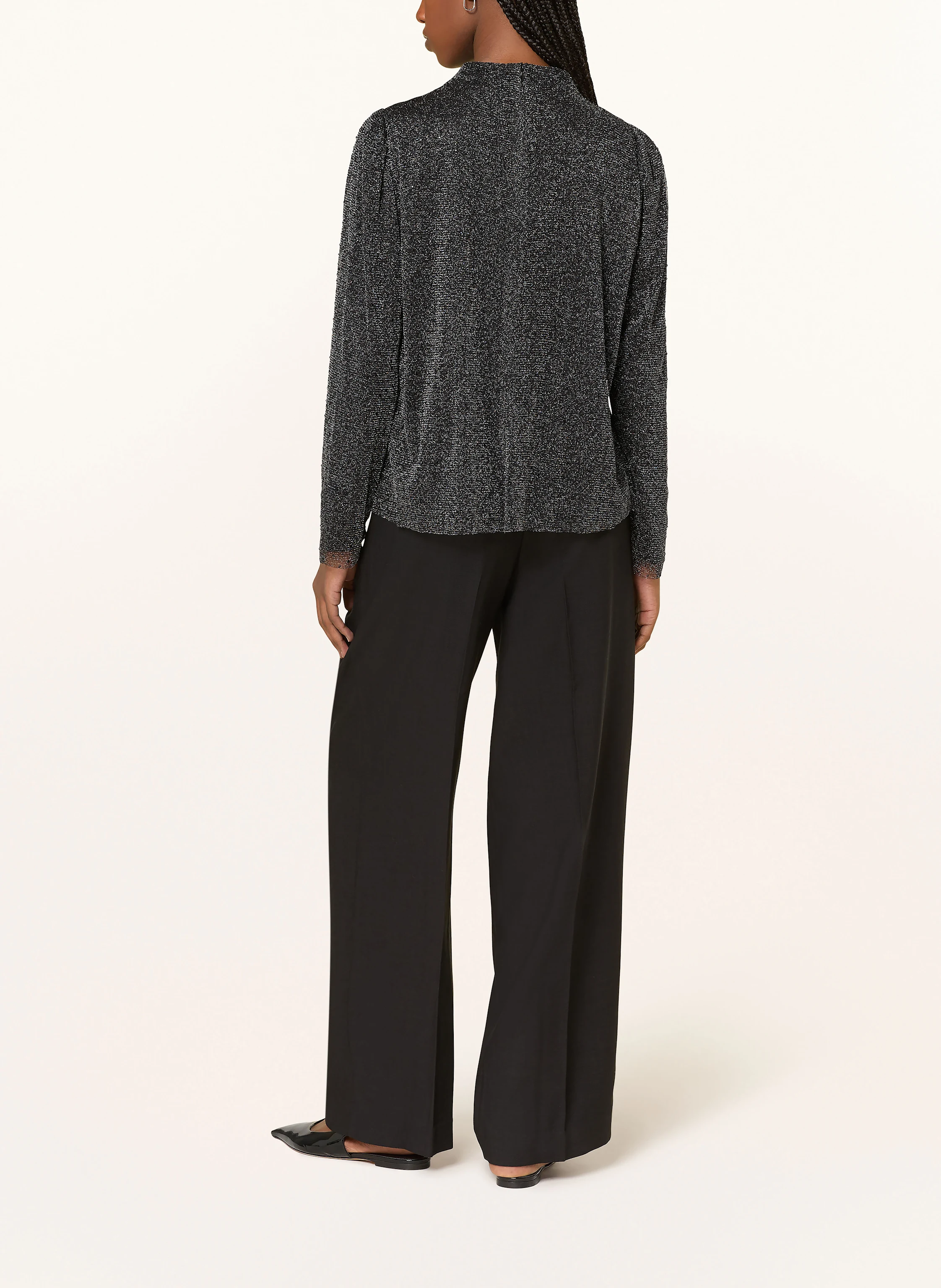 ba&sh Longsleeve RABA aus Mesh mit Schmucksteinen und Glitzergarn