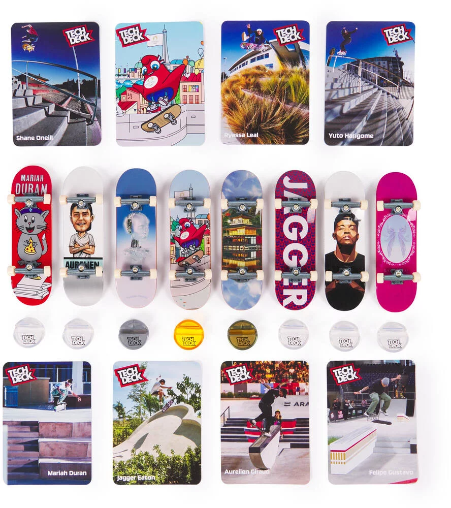 TECH DECK -  COFFRET JEUX OLYMPIQUES PARIS 2024 - 8 FINGER SKATES