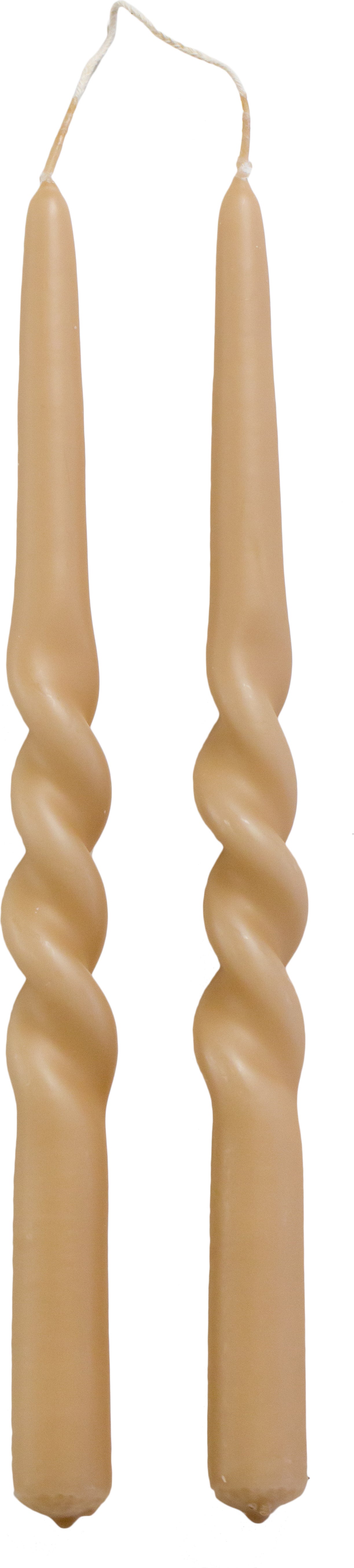 Rustik Lys dinerkaars Twist beige 8,5 uur 2 stuks