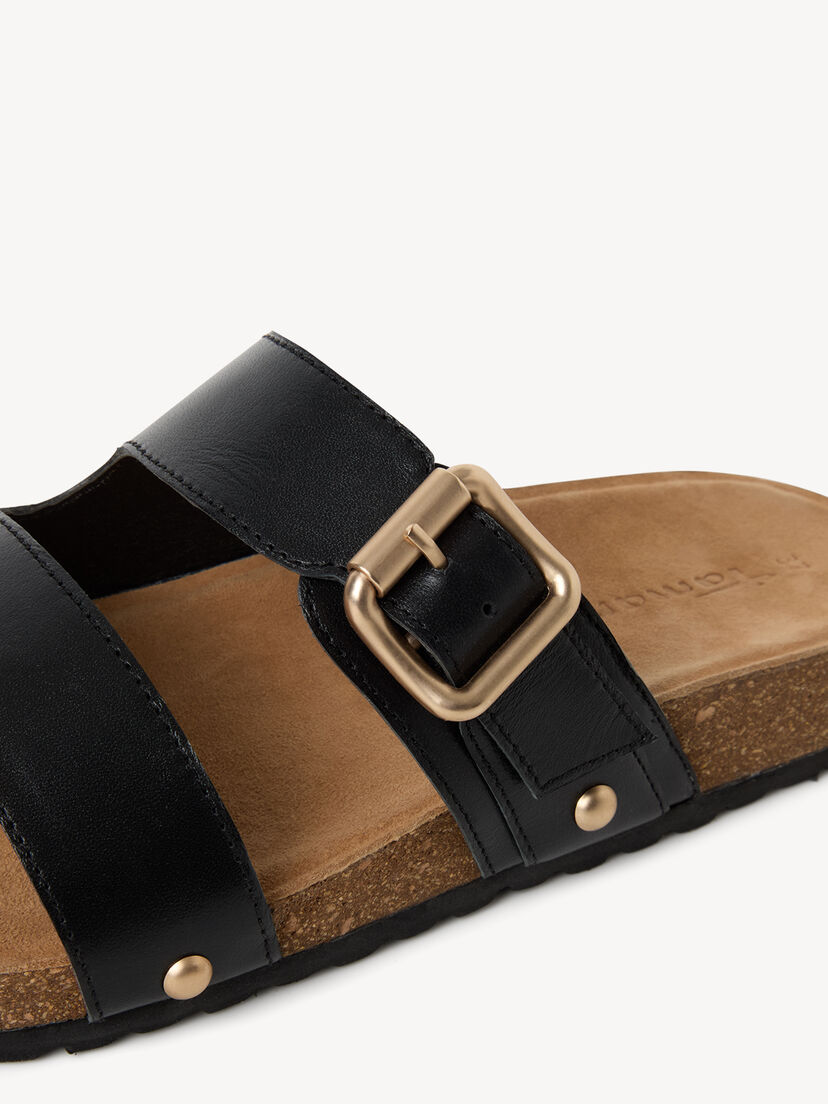 Leren Slipper - zwart