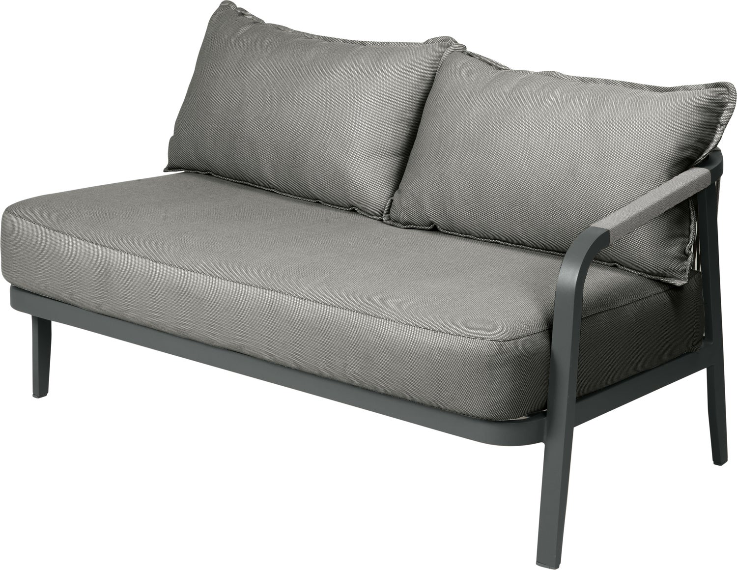 Tierra Outdoor 2-zits loungebank Pep aluminium antraciet links