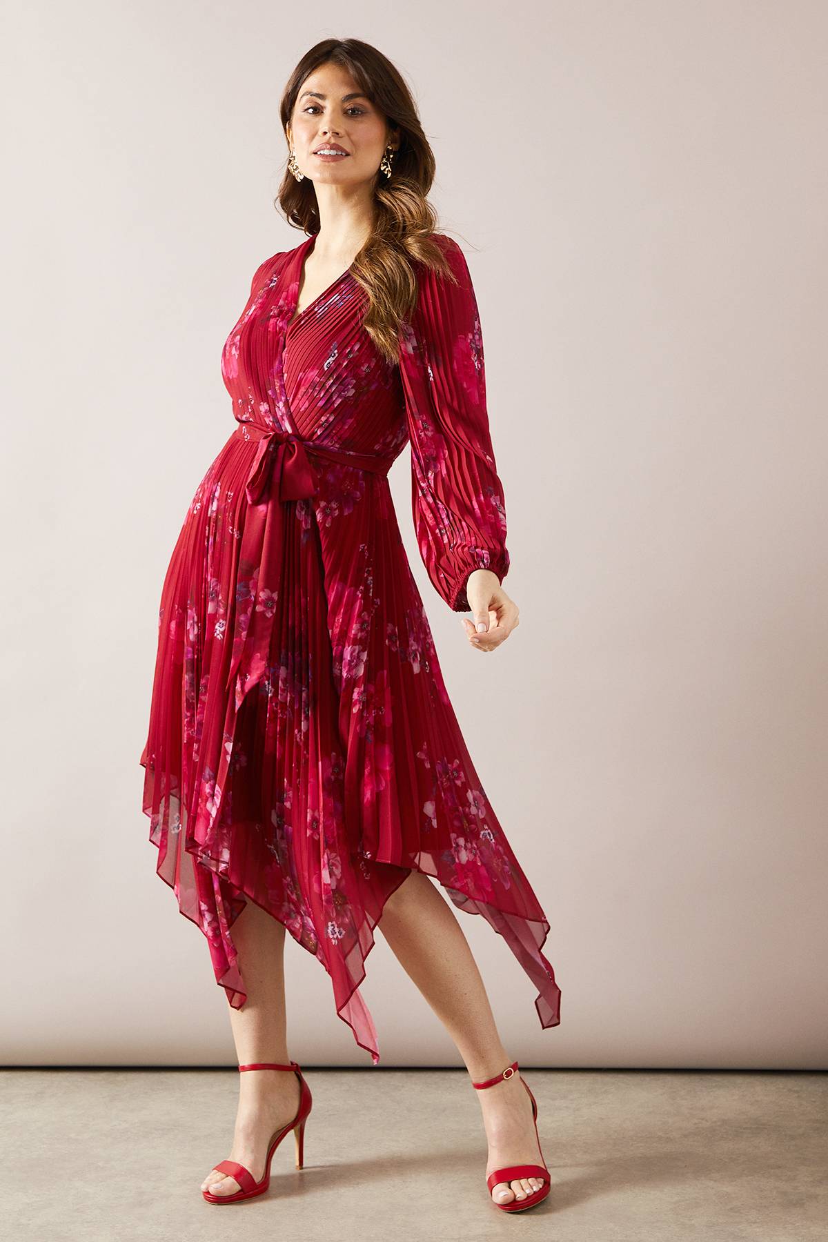 Wallis Robe Portefeuille Asymétrique Plissée