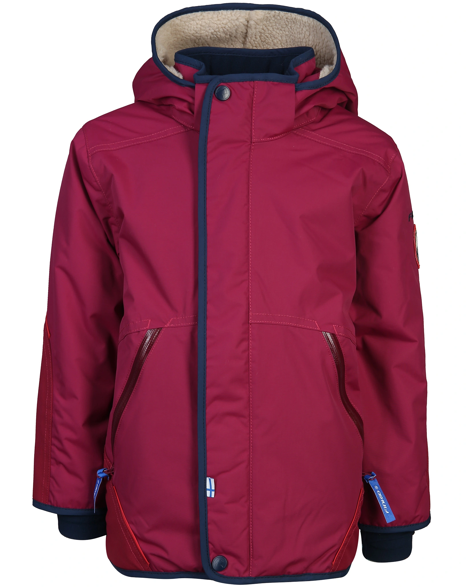 Winterparka TALVINEN HUSKY in beet red/navy