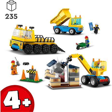 LEGO® City Entreprenørmaskiner og nedrivningskran 60391